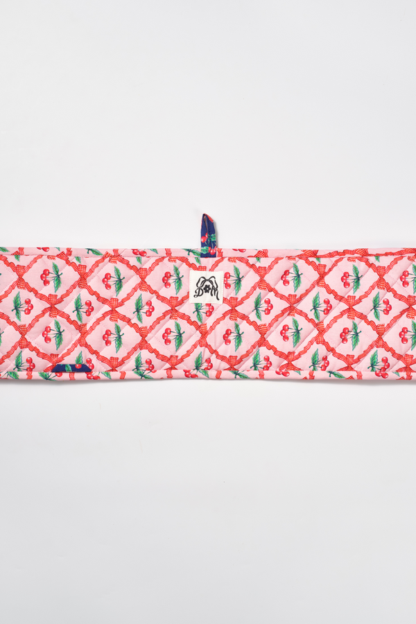 Damson Madder Double Oven Mitt - Pink Cherry