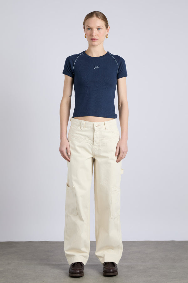 damson madder drew jeans - ecru