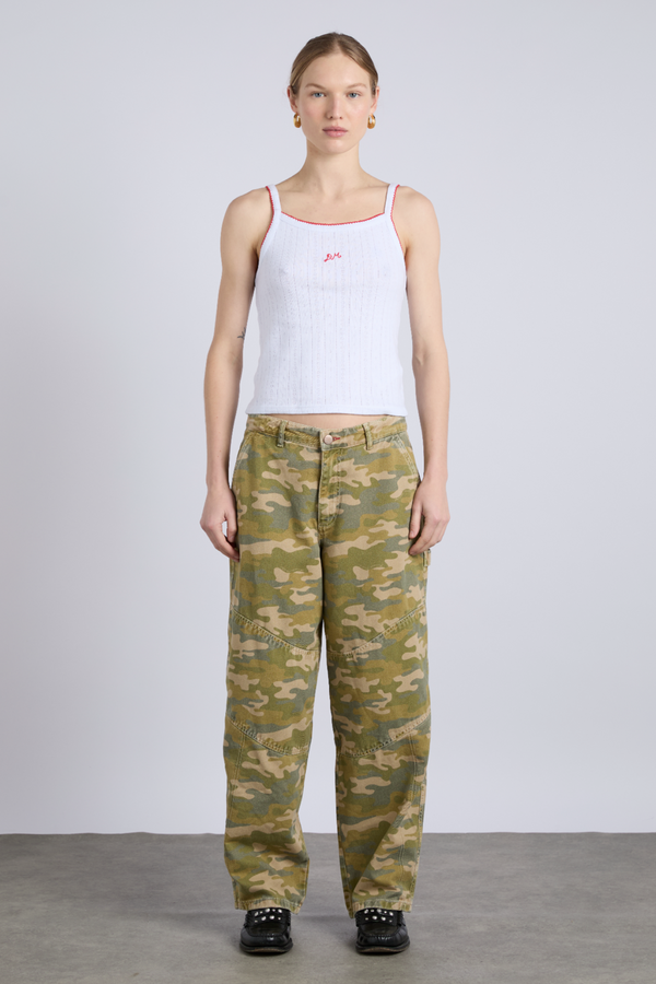 Damson Madder Drew Jeans - Green Camo