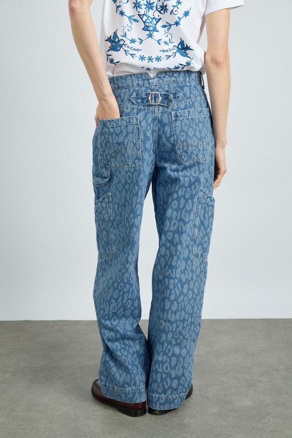 Damson Madder Drew Jeans - Leopard Laser