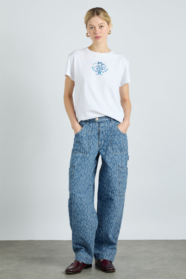 damson madder drew jeans - leopard laser