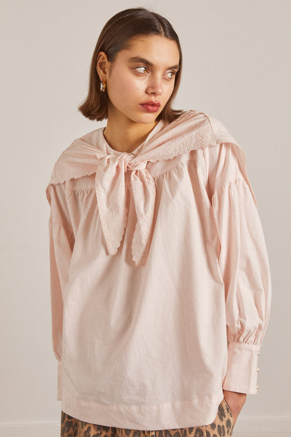 Damson Madder Embroidered Candy Blouse - Pink