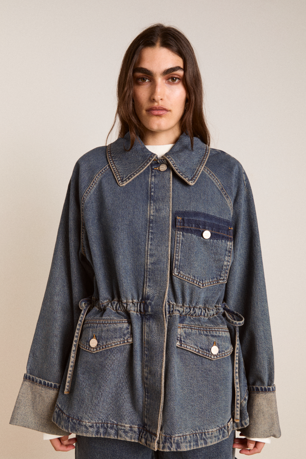 Damson Madder Emilie Workwear Jacket - Vintage Wash