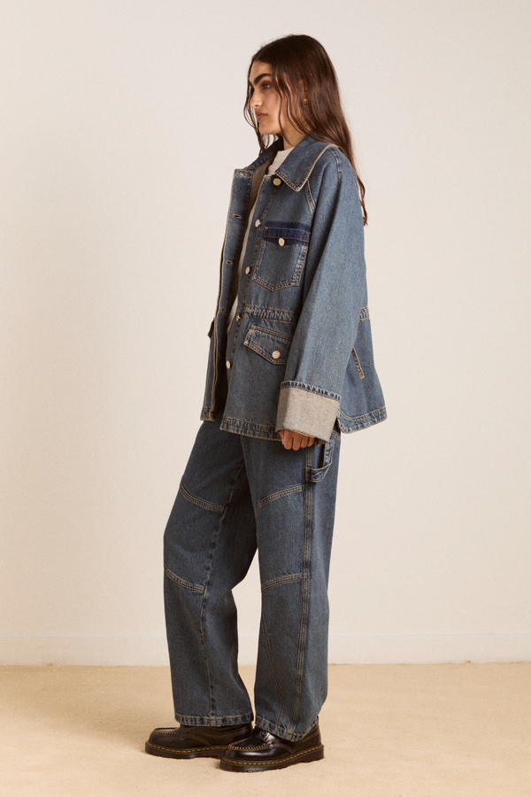 Damson Madder Emilie Workwear Jacket - Vintage Wash