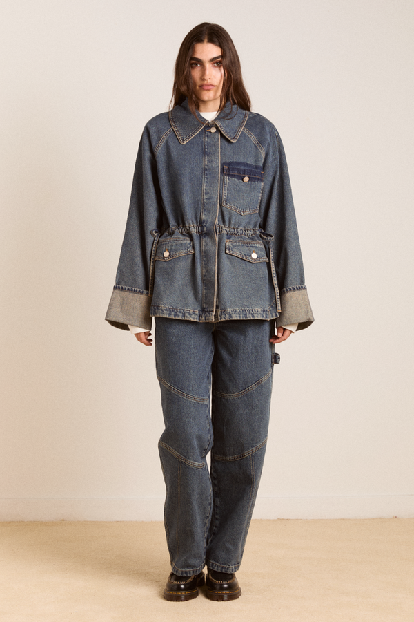 damson madder emilie workwear jacket - vintage wash