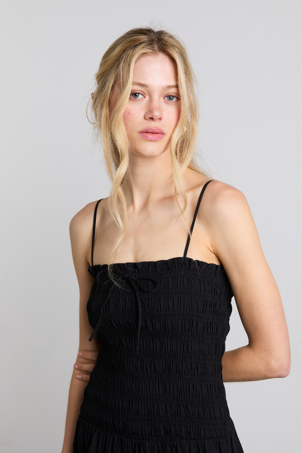 Damson Madder Esmerelda Midi Multi-way Dress - Black