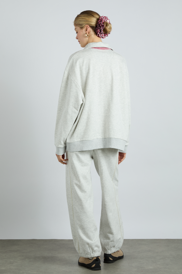 Damson Madder Felix Jogger - Ice Grey Marl