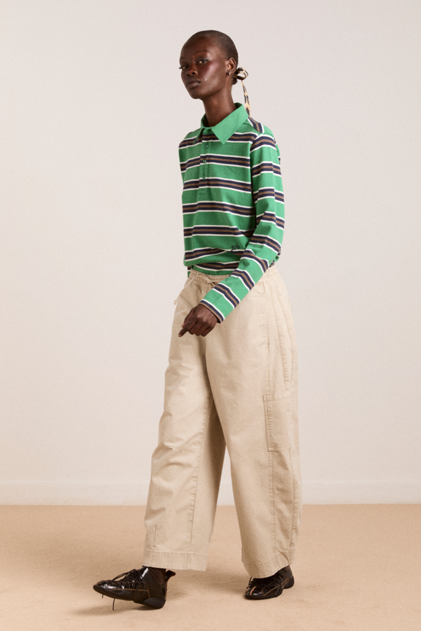 Damson Madder Felix Twill Trouser - Stone