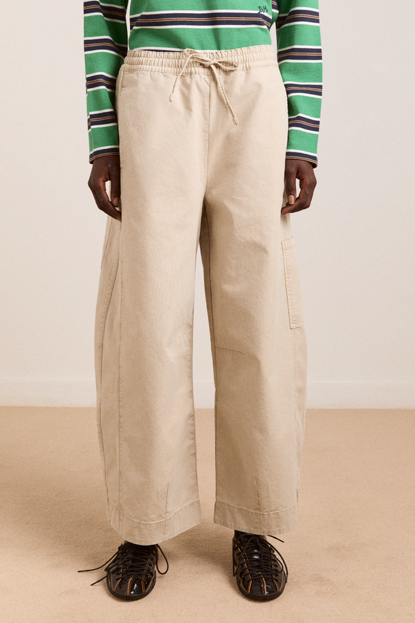 Damson Madder Felix Twill Trouser - Stone