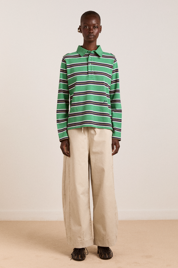 Damson Madder Felix Twill Trouser - Stone