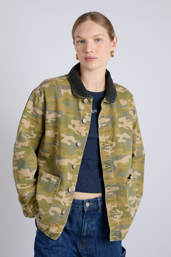 Damson Madder Francis Jacket - Green Camo