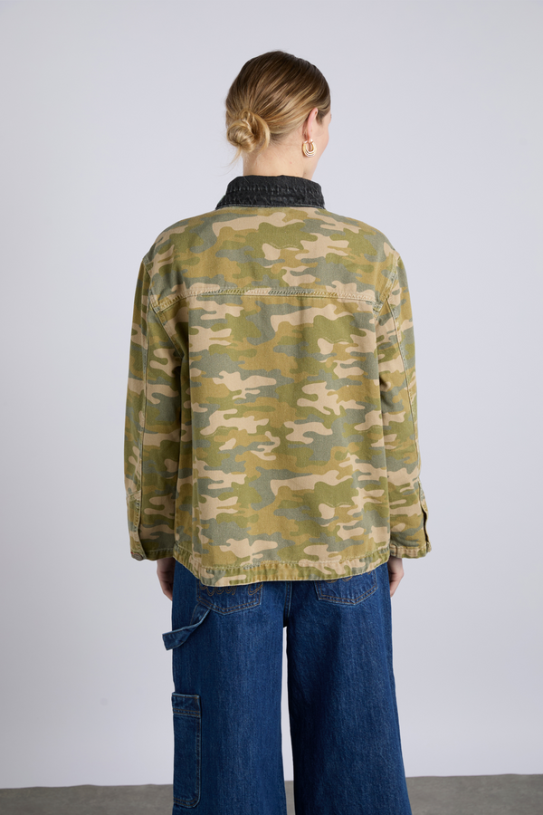 Damson Madder Francis Jacket - Green Camo