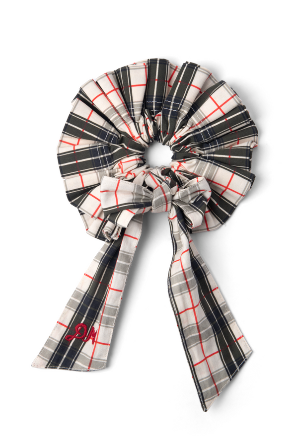 Damson Madder Garter Bun Wrap - Butter Check