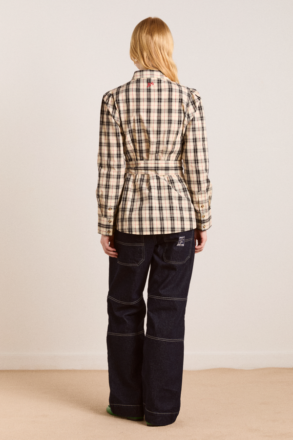 Damson Madder Harley Shirt - Butter Check