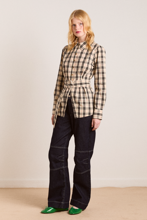 Damson Madder Harley Shirt - Butter Check