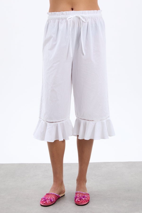 Damson Madder Harling Long Bloomers - White