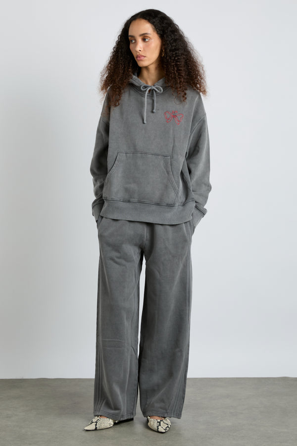 Damson Madder Hayley Hoodie - Grey Wash