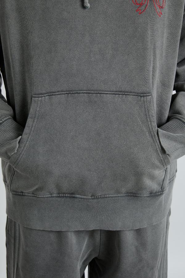 Damson Madder Hayley Hoodie - Grey Wash