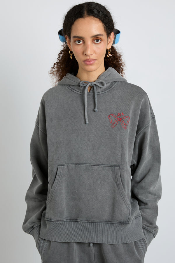damson madder hayley hoodie - grey wash
