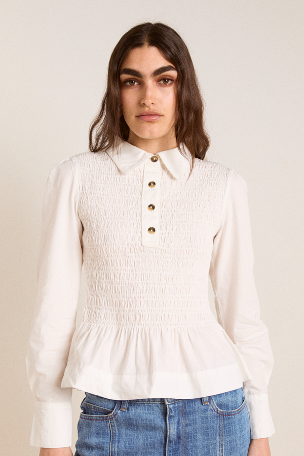 damson madder hazel shirt white