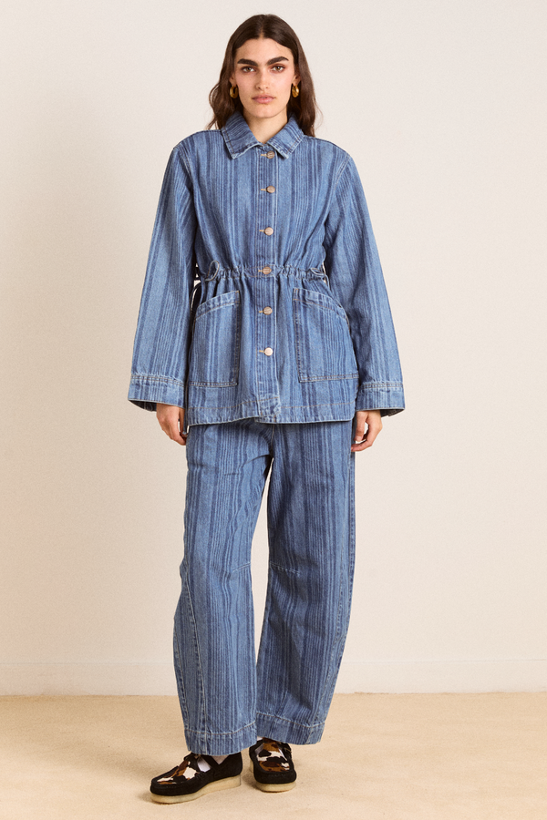 damson madder hera jacket - laser stripe