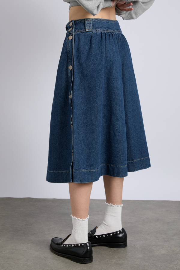 Damson Madder Hollis Midi Skirt - Dallas Wash