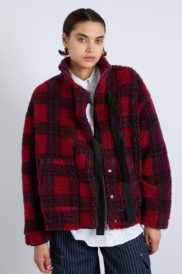 Damson Madder Ingrid Borg Jacket - Red Check