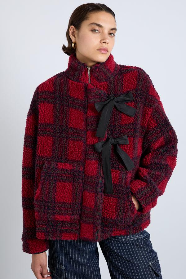 damson madder ingrid borg jacket - red check