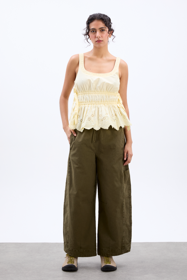 Damson Madder Jade Cami - Yellow Broderie