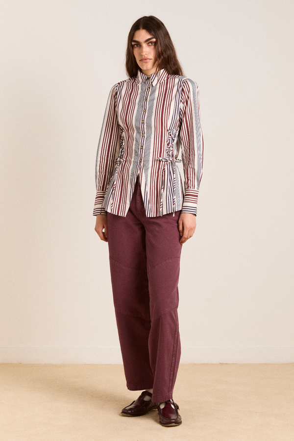 Damson Madder Jilla Shirt - Multi Business Stripe
