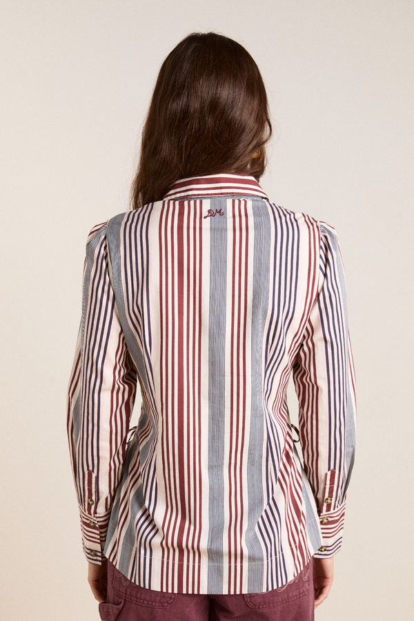 Damson Madder Jilla Shirt - Multi Business Stripe