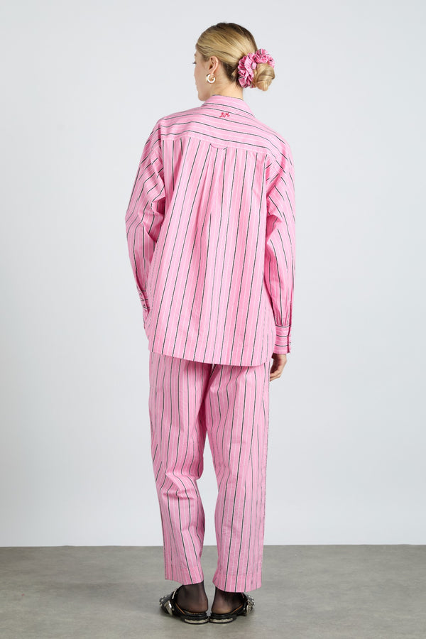 Damson Madder Jorja Trousers - Pink Bold Stripe