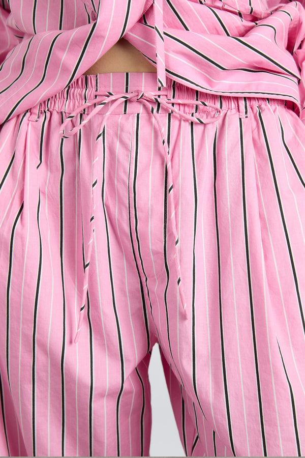 Damson Madder Jorja Trousers - Pink Bold Stripe