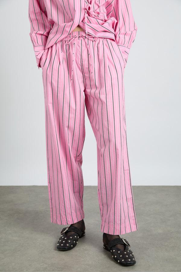 damson madder jorja trousers - pink bold stripe