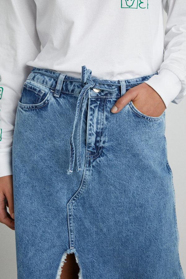 Damson Madder Kaia Denim Maxi Skirt