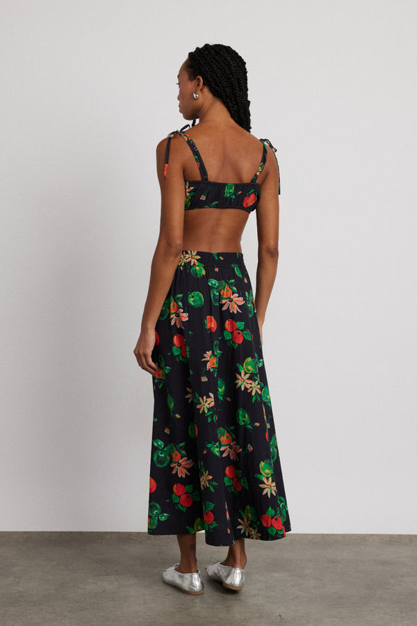 Damson Madder Karmen Ruche Bralet - Apple Print