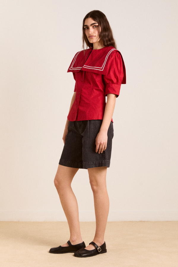 Damson Madder Keisha Blouse - Cherry Red