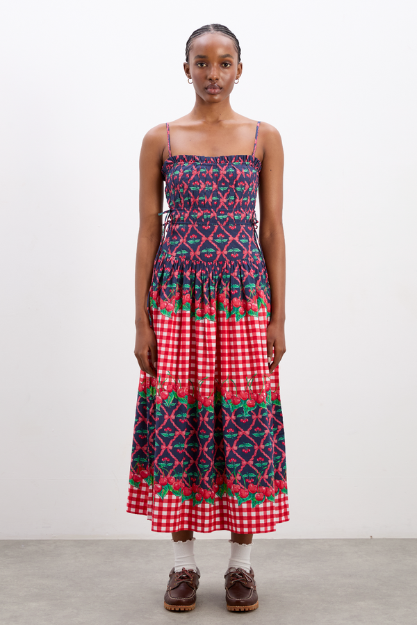 damson madder kelia midi dress - cherry pie