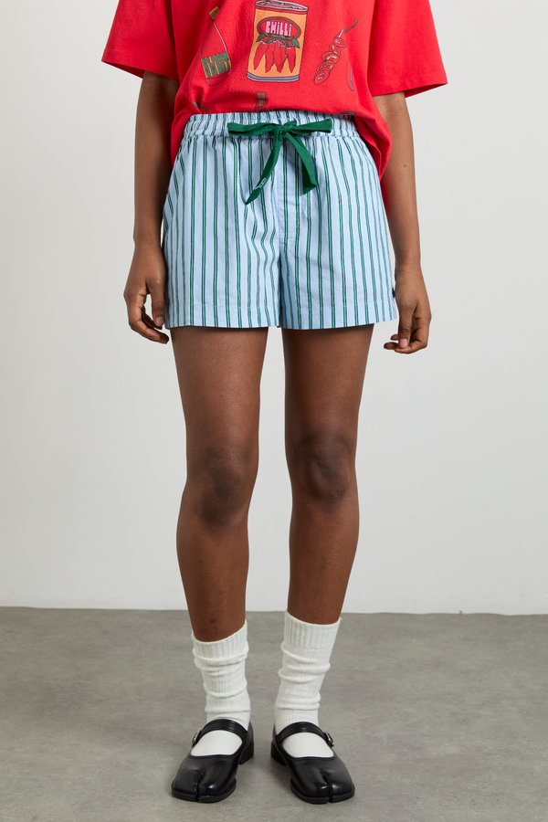 Damson Madder Krissy Boxer - Blue Stripe