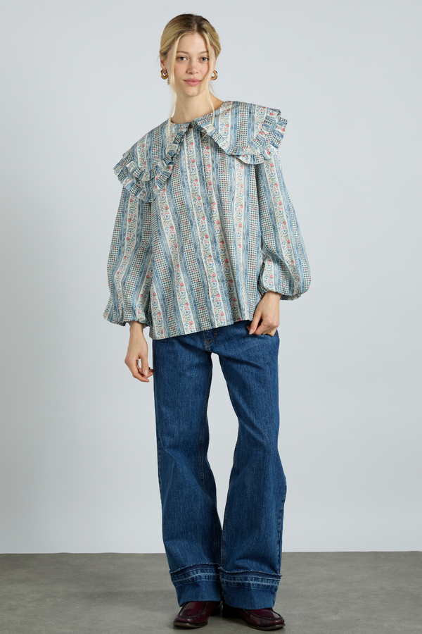 Damson Madder Lois Blouse - Wallpaper Floral