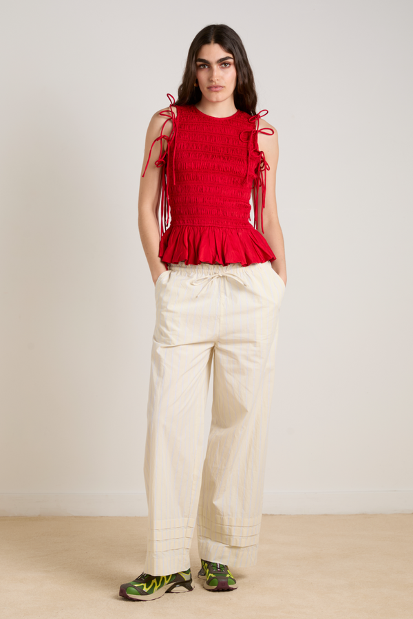 damson madder lucy trousers - butter business stripe