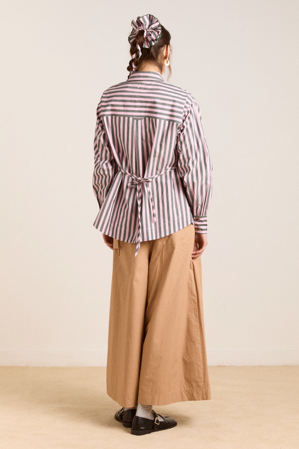 Damson Madder Lux Shirt - Garden Stripe