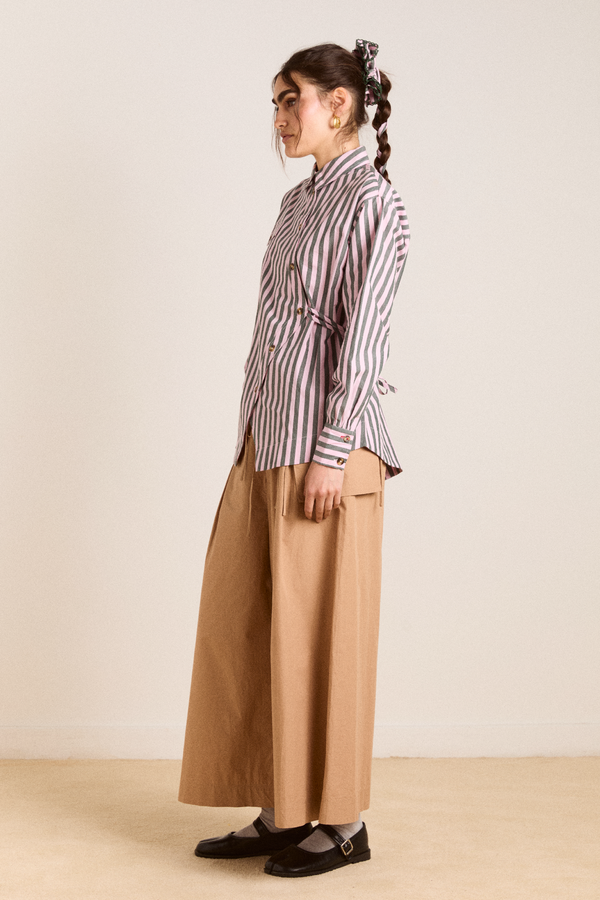 Damson Madder Lux Shirt - Garden Stripe