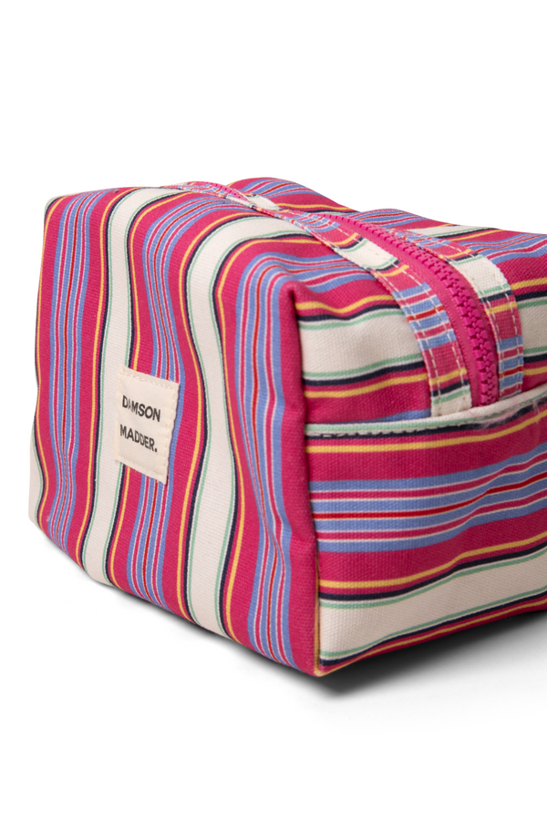 Damson Madder Make Up Bag In Pink Stripe