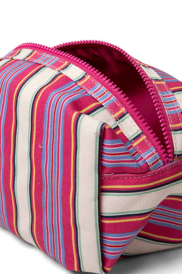 Damson Madder Make Up Bag In Pink Stripe
