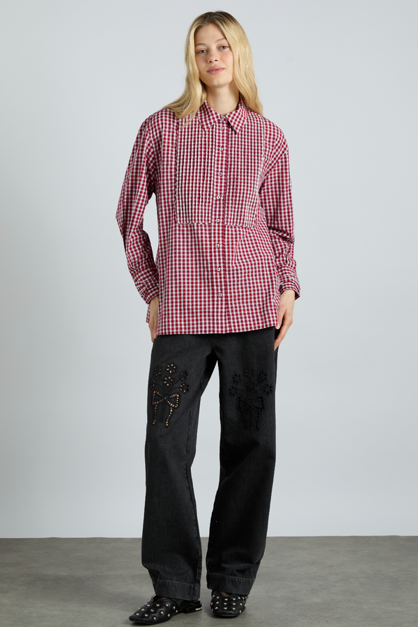 Damson Madder Michelle Shirt - Cherry Gingham