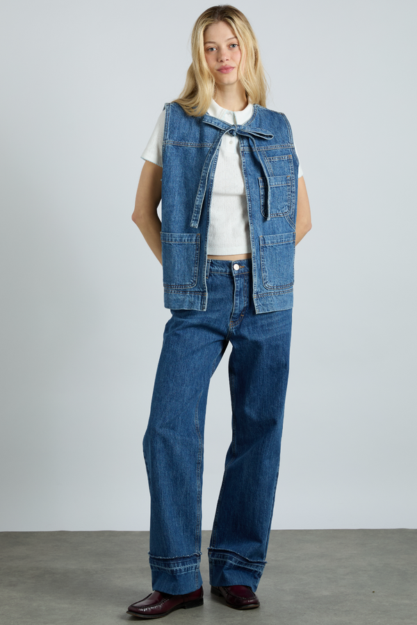 Damson Madder Milly Gilet - Mid Wash