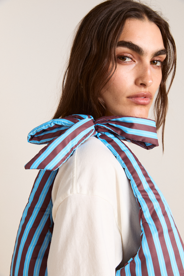 Damson Madder Minimal Quinn Bag - Choc Stripe