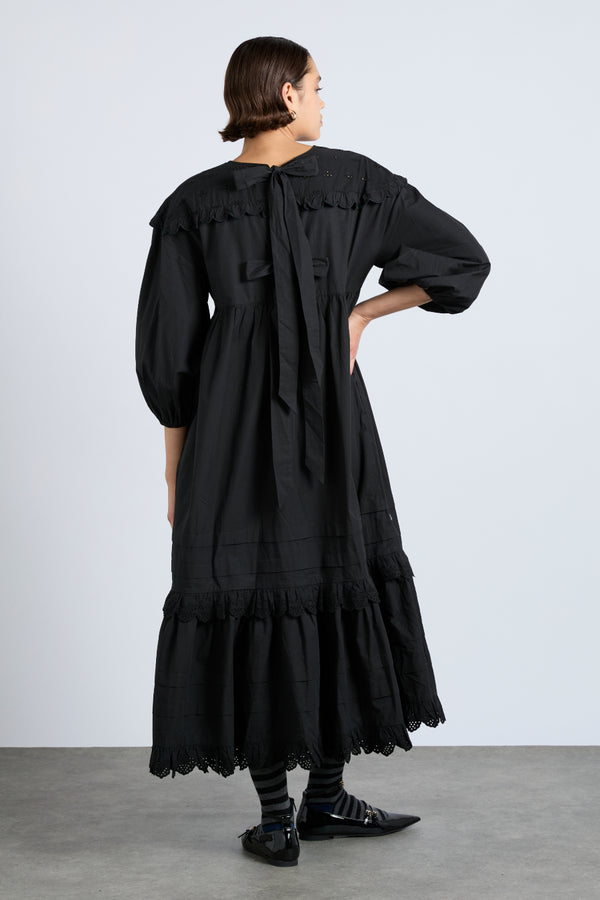 Damson Madder Miriam Midi Dress - Black