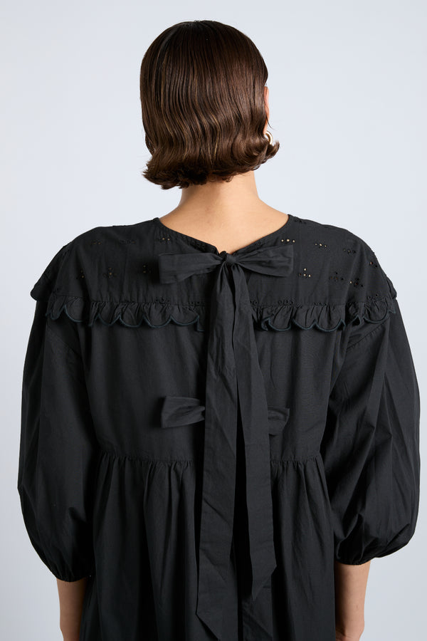 Damson Madder Miriam Midi Dress - Black